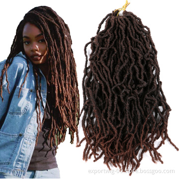 Fashion New Style Synthetic Braiding Hair 18 Inch Goddess Locs Crochet Braids Hair Extensions Faux Locs Crochet Hair